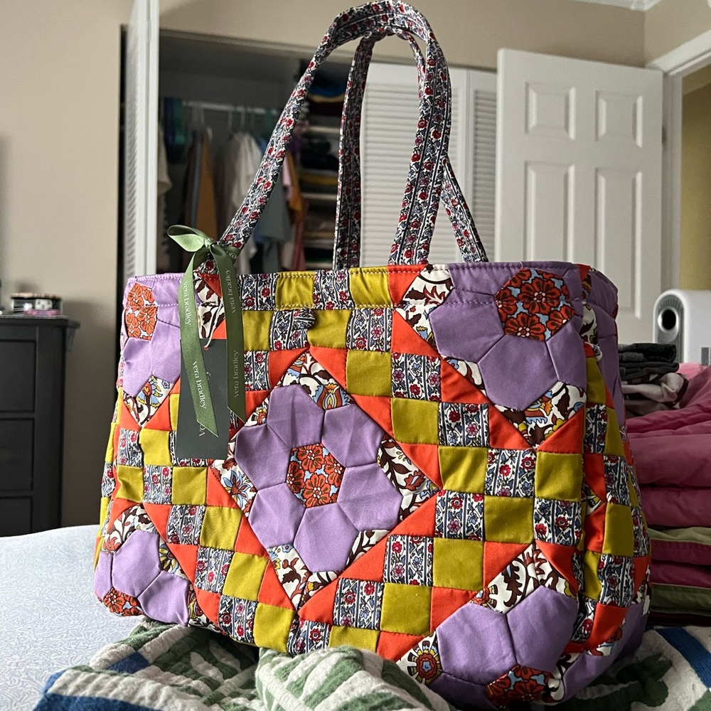 NWT Vera Bradley Small Hathaway Tote Bag Marakesh Patchwork sold out